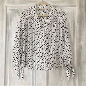 Topshop Polka Dot Blouse